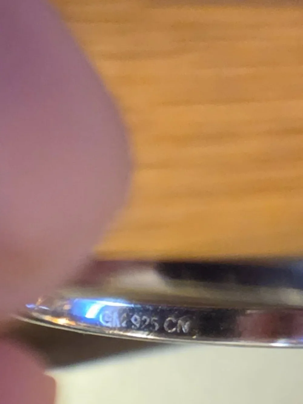 Vintage Sterling Solitaire CZ Ring inscribed GM 925 CN GORGEOUS! LQQK!